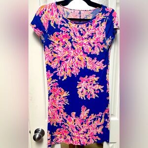 Lilly Pulitzer Marlowe Electric Blue and Pink Patterned Top